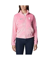 Women's Columbia Pink New York Rangers Fire Side Full-Zip Jacket