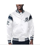 Starter Men's White Dallas Cowboys Satin Varsity Full-Snap Jacket