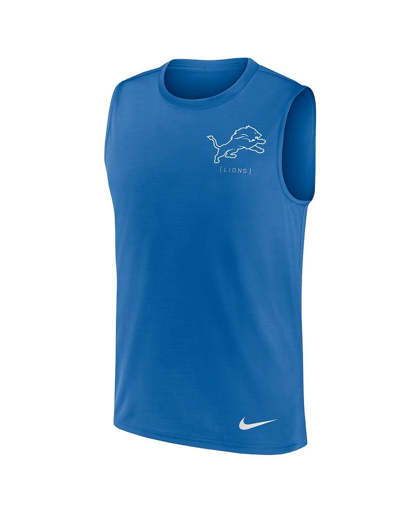 Nike Men's Blue Detroit Lions Muscle Tank Top