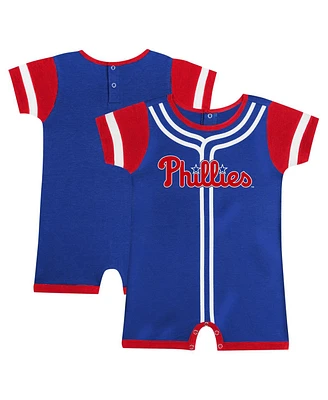 Outerstuff Newborn Infant Fanatics Branded Royal Philadelphia Phillies Fast Pitch Romper