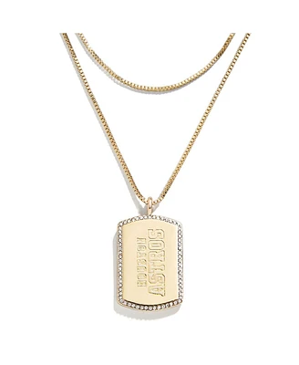 Wear by Erin Andrews x Baublebar Houston Astros Dog Tag Necklace