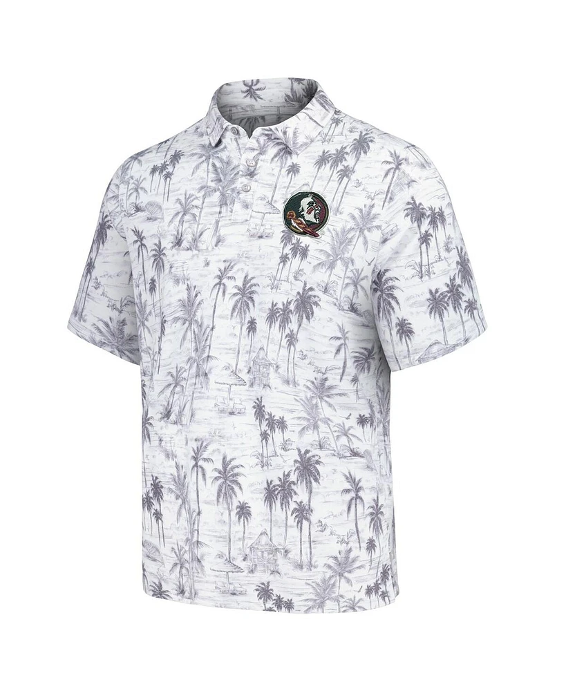 Tommy Bahama Men's Gray Florida State Seminoles Sport Cabana Shores IslandZone Tri-Blend Polo