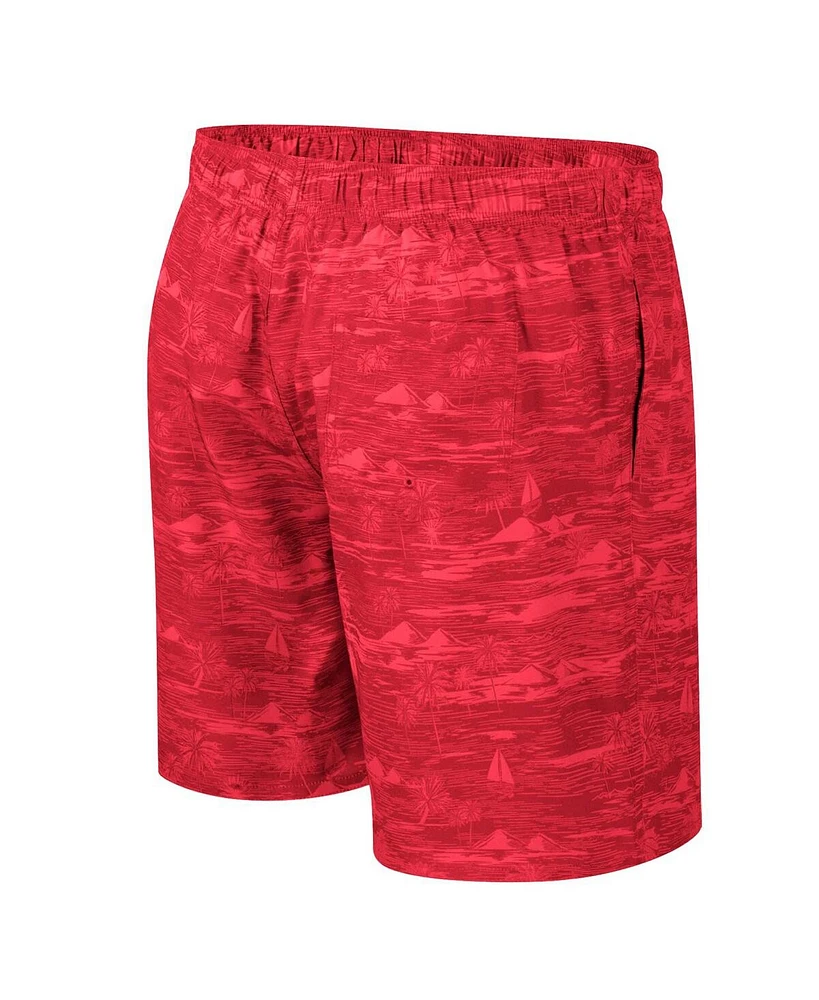 Colosseum Men's Scarlet Ohio State Buckeyes Ozark Swim Shorts