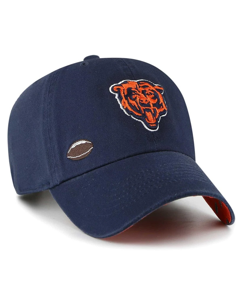 47 Women's Navy Chicago Bears Confetti Icon Clean Up Adjustable Hat