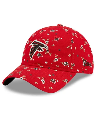 New Era Women's Red Atlanta Falcons Floral 9Twenty Adjustable Hat