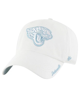 47 Women's White Jacksonville Jaguars Ballpark Cheer Clean Up Adjustable Hat