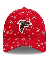 New Era Women's Red Atlanta Falcons Floral 9Twenty Adjustable Hat