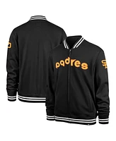 47 Brand Men's Black San Diego Padres Wax Pack Pro Camden Full-Zip Track Jacket