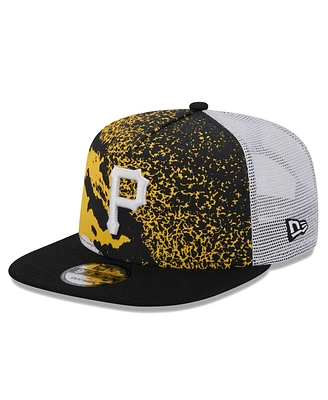 New Era Men's Black Pittsburgh Pirates Court Sport 9Fifty Snapback Hat