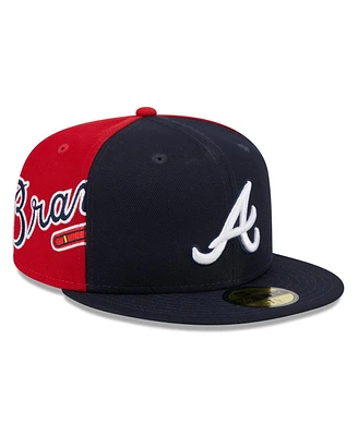 New Era Men's Navy/Red Atlanta Braves Gameday Sideswipe 59Fifty Fitted Hat
