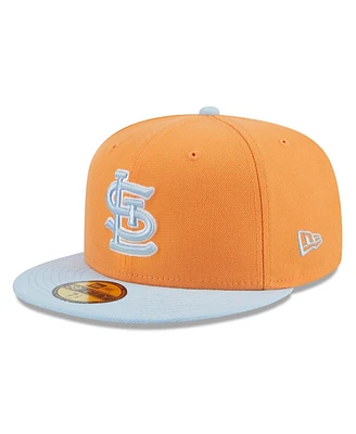 New Era Men's Orange/Light Blue St. Louis Cardinals Spring Color Basic Two-Tone 59Fifty Fitted Hat