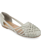 Journee Collection Women's Ekko Woven Flats