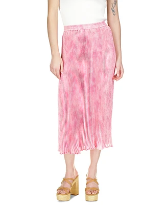 Michael Kors Women's Tonal-Print Pleated Midi Skirt