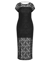 City Chic Plus Cassie Lace Maxi Dress