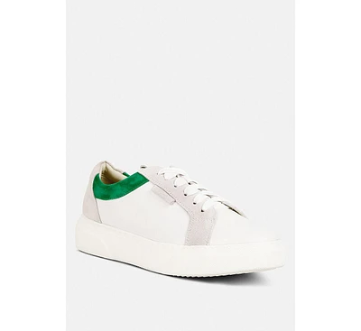 Rag & Co Endler Womens Color Block Leather Sneakers