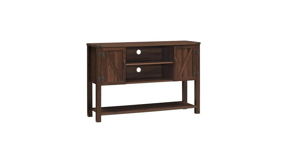 Slickblue Storage Cabinets with Bottom Shelf-Brown