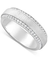 Men's Diamond Border Textured Eternity Band (1 ct. t.w.) 10k Gold