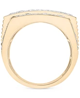 Men's Diamond Multirow Two Level Cluster Ring (2 ct. t.w.) in 10k Gold