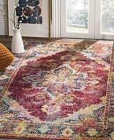 Safavieh Crystal CRS508 Ruby and Navy 4' x 6' Area Rug