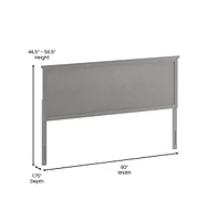 Merrick Lane Marta King Herring Bone Wooden Adjustable Headboard Only