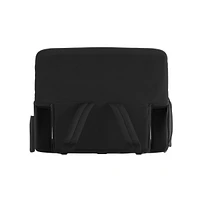 Mikki Extra Wide Portable Heated Reclining Stadium Chair W/Armrests, Padded Back & Heated Seat W/Dual Storage Pockets And Backpack Straps