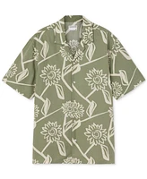 Frank And Oak Men's Short Sleeve Floral Print Button-Front Shirt