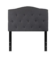 Arched Twin Button Tufted Upholstered Headboard