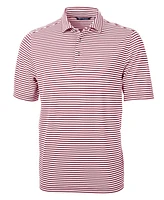 Cutter & Buck Men's Virtue Eco Pique Stripe Recycled Polo Shirt