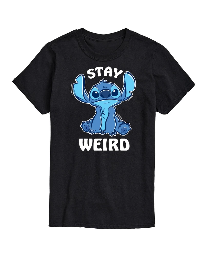 Hybrid Apparel Lilo and Stitch Weird Mens Short Sleeve Tee