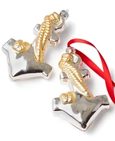 Holiday Lane Seaside Glass Anchor Ornaments, Set of 3, Created for Macy's