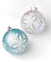 Holiday Lane Northern Holiday Decorated Ball Ornaments, Set of 6, Created for Macy's