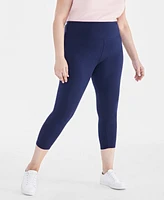 Style & Co Plus High-Rise Cropped Leggings, Created for Macy's