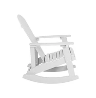 Atlantic Adirondack Patio Furniture Set Includes All-Weather Rocking Chairs And Side Table