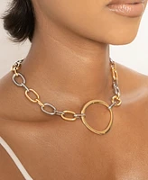 Ettika Mixed Metal Chain Link Collar Necklace