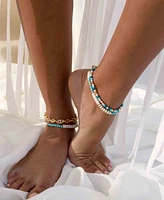 Ettika Ocean Tide 18k Gold Plated Anklet