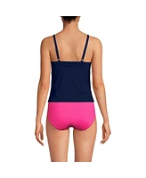 Lands' End Women's Long Torso Square Neck Tankini Swimsuit Top