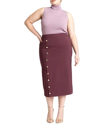 Eloquii Plus Side Placket Skirt