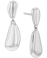 Calvin Klein Stainless Steel Structural Drop Earrings