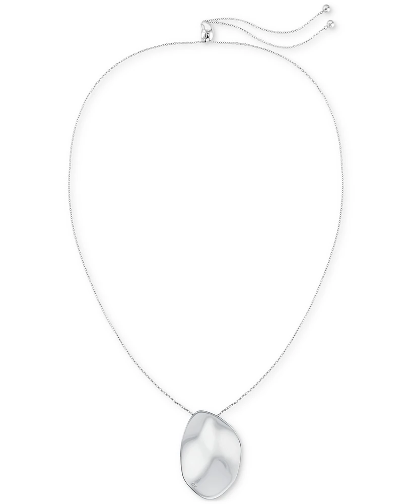 Calvin Klein Stainless Steel Structural 24" Adjustable Pendant Necklace