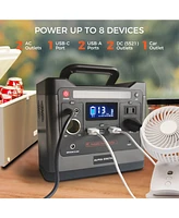 Alpha Digital 320W Portable Power Station- 298Wh/93120mAh, 8x Outputs: Ac/12V Dc/Usb