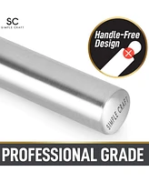Smooth Tapered Professional French Stainless Steel Rolling Pin