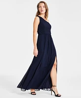 Adrianna Papell One-Shoulder Chiffon Gown