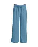 Lands' End Girls Pull On Knit Gauze Wide Leg Pants