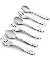 Zulay Kitchen Kids and Toddler Cutlery Set Designed For Self Feeding
