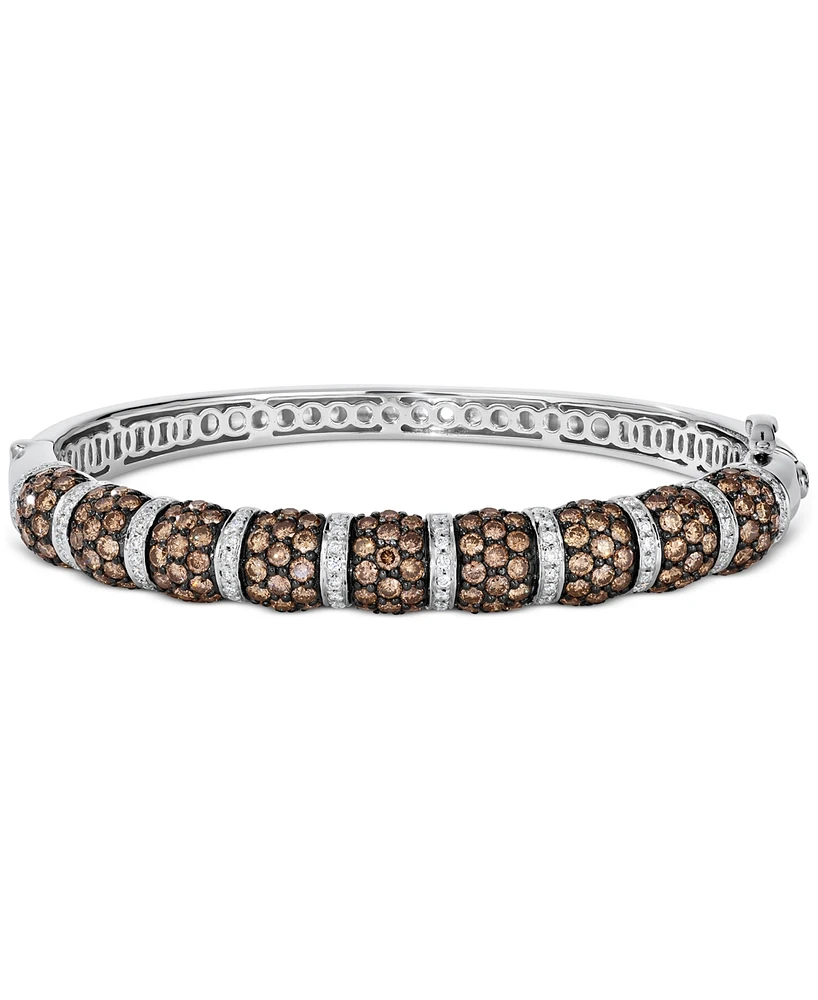 Le Vian Chocolate Diamond & Vanilla Diamond Pave Bangle Bracelet (7