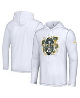 Tommy Bahama Men's White Green Bay Packers Graffiti Touchdown Pullover Hoodie