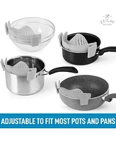 Silicone Pot Strainer - Adjustable Snap On Strainer For Most Pots & Pans