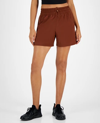 Id Ideology Women's Commuter Bungee-Waist Shorts, Created for Macy's