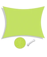 13x10 Ft 97% Uv Block Rectangle Sun Shade Sail Canopy Cover Net Poolside Yard