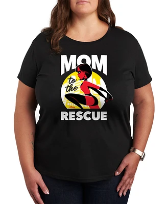 Hybrid Apparel Women's Trendy Plus The Incredibles Super Mom Graphic T-Shirt